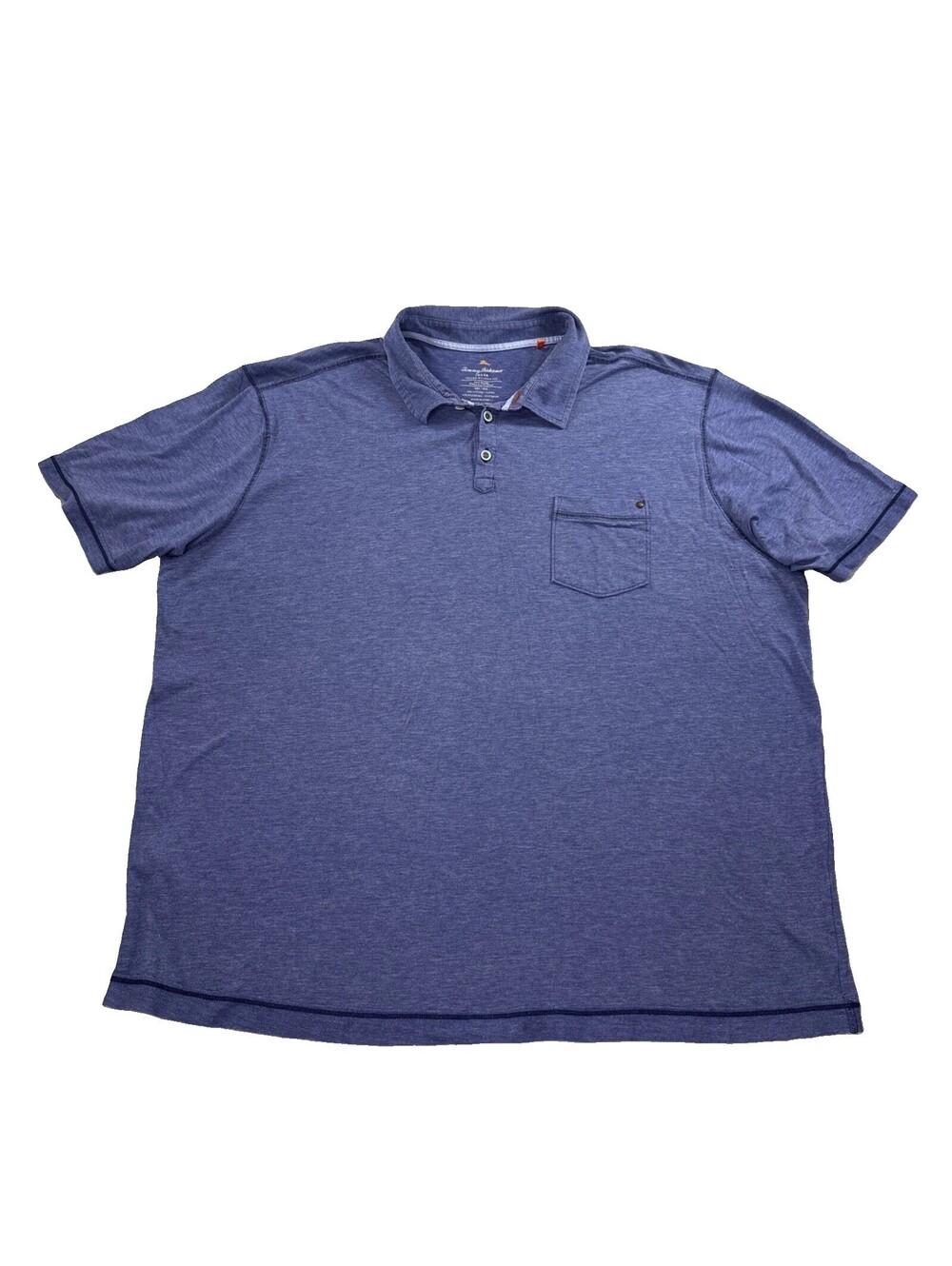 Tommy Bahama Jeans Men's Polo Shirt Size XXL Island Modern Fit Heathered Blue